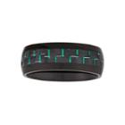 Mens Stainless Steel Carbon Fiber Wedding Band