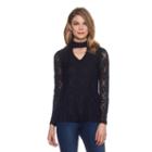 Skyes The Limit Venezia Mock Neck Stretch Lace Top- Plus