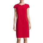 R & K Originals Cap-sleeve Crepe Shift Dress