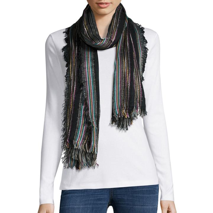 Studio 36 Striped Marled Woven Scarf