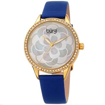 Burgi Womens Blue Strap Watch-b-203bu
