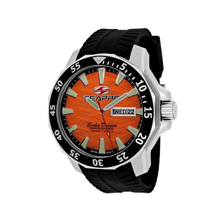 Sea-pro Scuba Diver Limited Edition Mens Black Strap Watch-sp8314