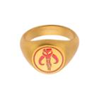 Star Wars Gold-tone Stainless Steel Mandalorian Symbol Ring