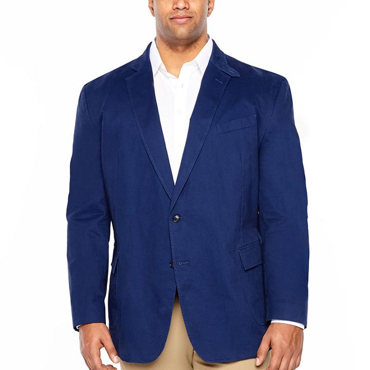 Stafford Navy Utility Classic Fit Sport Coat - Big And Tall
