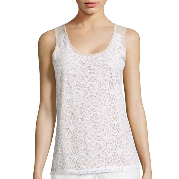 Liz Claiborne Lace Front Tank Top