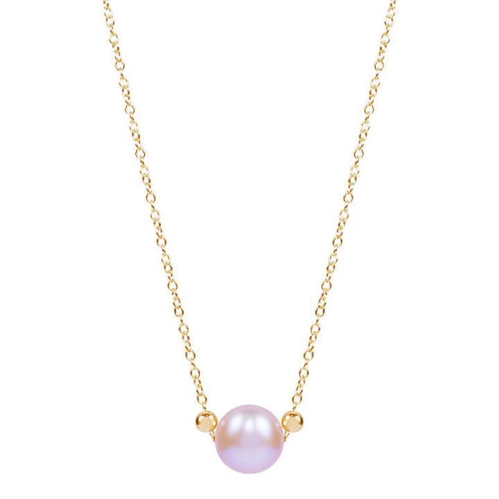 Not Applicable Womens Pink Pearl 14k Gold Pendant Necklace