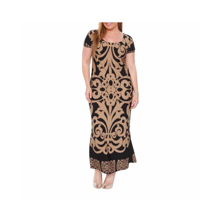 White Mark Jasmine Paisley Maxi Dress-plus