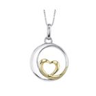 Inspired Moments&trade; Sterling Silver Love You To The Moon Heart Pendant Necklace