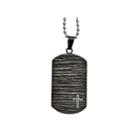 Mens 1/10 Ct. T.w. White Diamond Stainless Steel Pendant Necklace