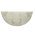 Kurt Adler 48 Gold Tree And Reindeer Applique Treeskirt