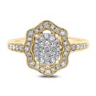 Womens 1/2 Ct. T.w. Diamond White 14k Gold Cocktail Ring