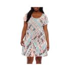 Decree Cross Back Skater Dress - Juniors Plus