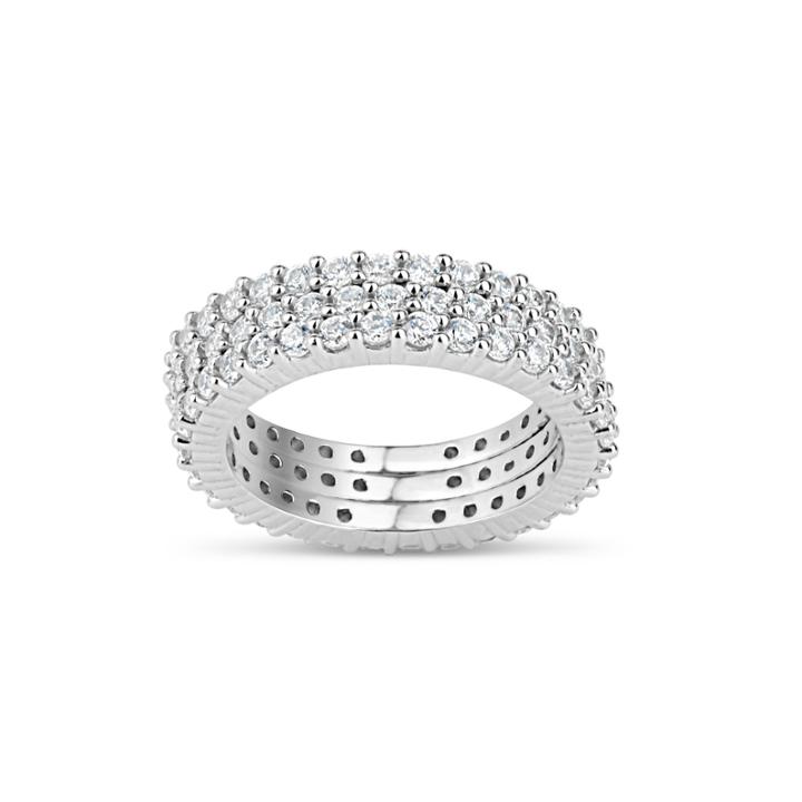 Womens 4 3/4 Ct. T.w. Lab Created Round White Cubic Zirconia Sterling Silver Eternity Band