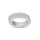 Womens 4 3/4 Ct. T.w. Lab Created Round White Cubic Zirconia Sterling Silver Eternity Band