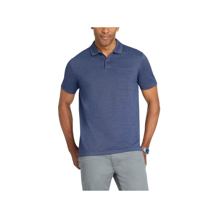 Van Heusen Short Sleeve Stripe Polo Shirt