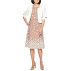 Maya Brooke Sleeveless Embellished Jacket Dress
