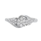Bridal Womens 1/4 Ct. T.w. Genuine Round White Diamond 10k Gold Engagement Ring