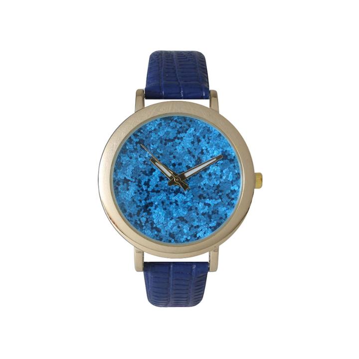 Olivia Pratt Womens Colored Metallic Stone Dial Royal Leather Watch 26359royal