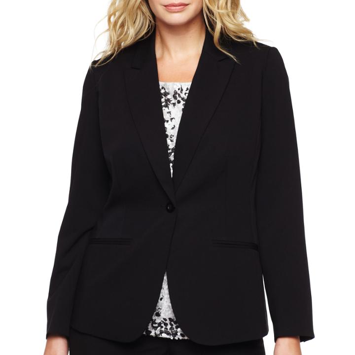 Liz Claiborne One-button Peak Label Blazer - Plus