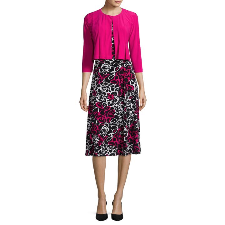 Danny & Nicole Floral Print Jacket Dress