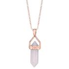 Footnotes Womens Pink Pendant Necklace