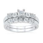 Womens Diamond Accent White Diamond Sterling Silver Bridal Set