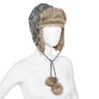 Mixit&trade; Faux-fur Trim Cable-knit Trapper Hat