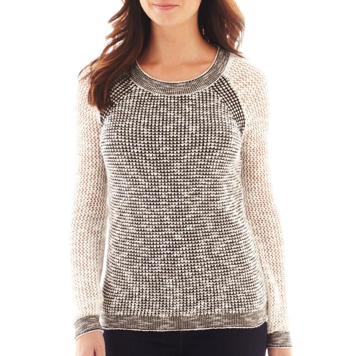 A.n.a Long-sleeve Colorblock Sweater