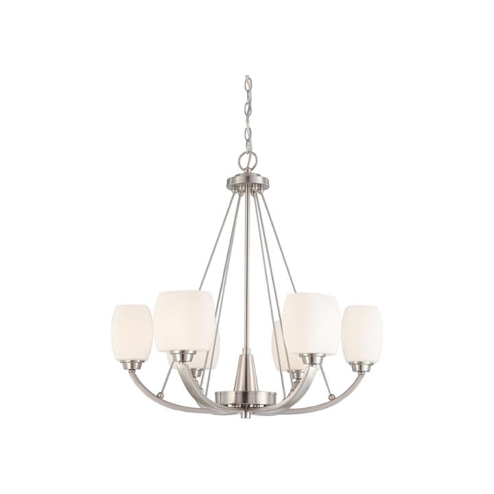 Filament Design 6-light Brushed Nickel Chandelier