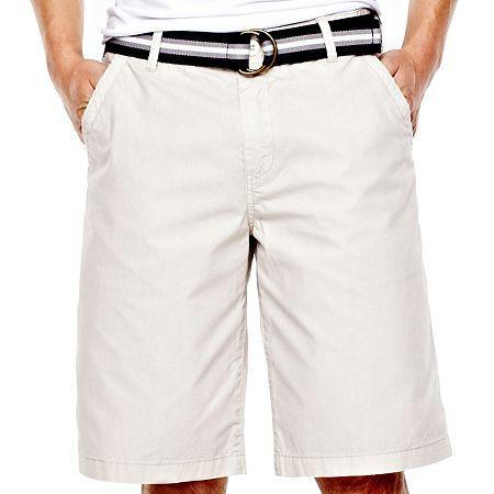 I Jeans By Buffalo Belted Flat Front Shorts