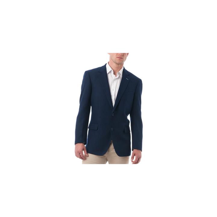 Men's Dark Wool And Polyester Classic Fit Blazer