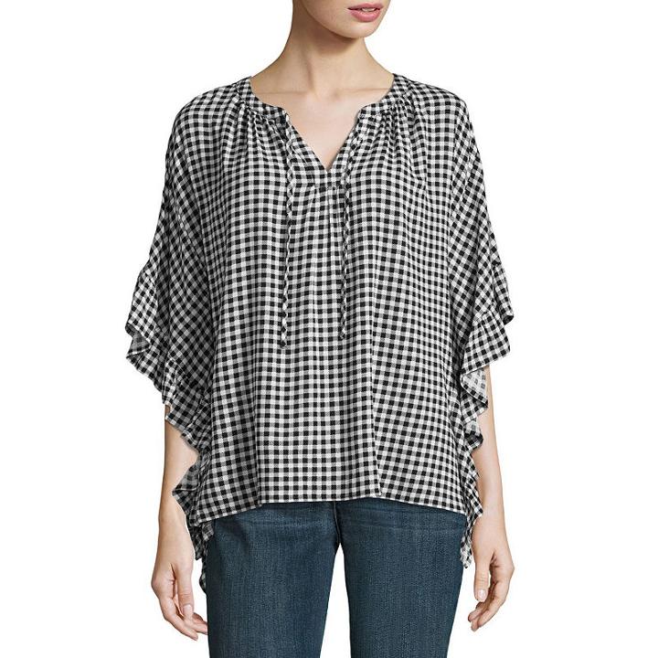 A.n.a Tie Front Top- Talls