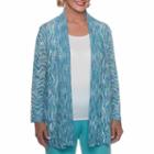 Alfred Dunner Bonita Springs Long Sleeve Open Front Cardigan