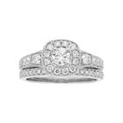 Certified Diamonds Womens 14k White Gold Bridal Set