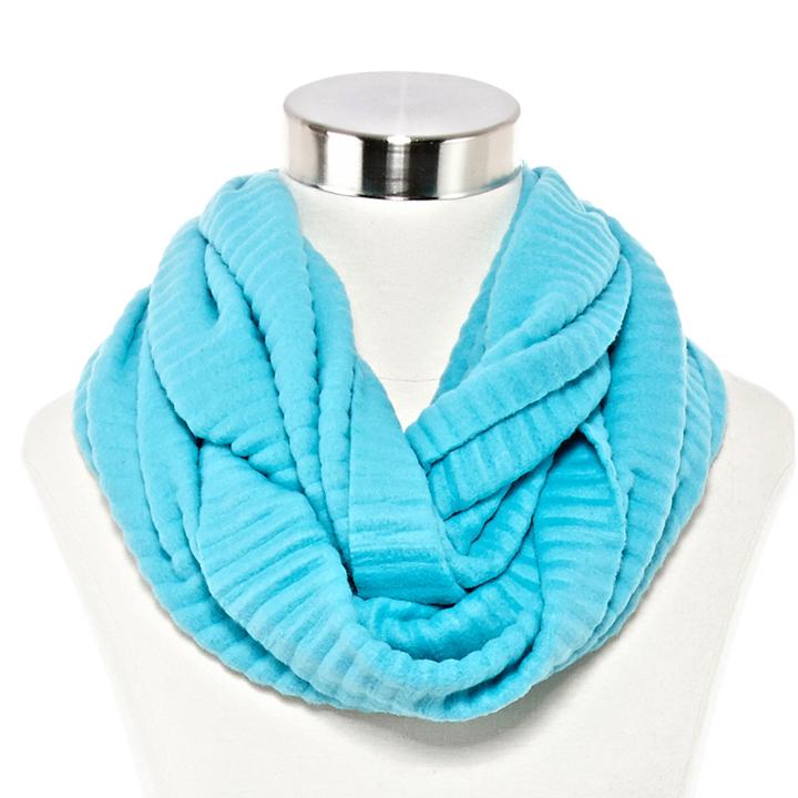 Pleated Woven Infinity Scarf