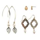 Decree 3 Pair Cultured Freshwater Pearls Earring Sets