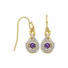 Love In Motion&trade; Genuine Amethyst And Lab-created White Sapphire Round Earrings
