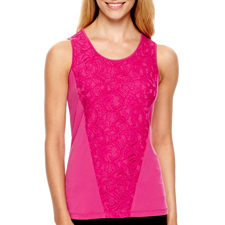 Worthington Lace-blocked Tank Top - Tall