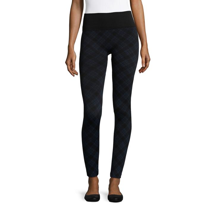 Fleece Lined Plaid Legging