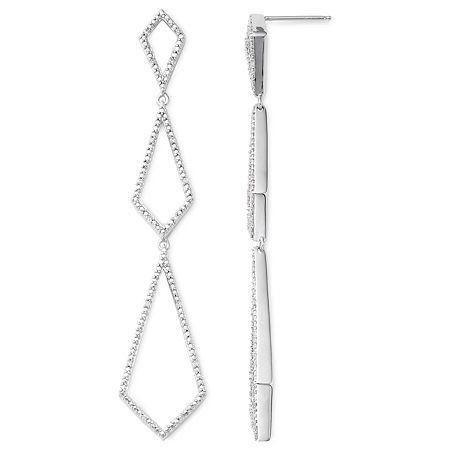 Diamond Addiction 1/10 Ct. T.w. Diamond Triple-tier Dangle Earrings