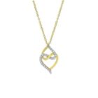 Womens 1/5 Ct. T.w. Genuine White Diamond 10k Gold Over Silver Infinity Pendant Necklace