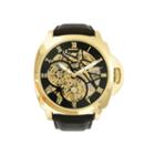 Rocawear Men's Black And Gold Skeleton Dial Strap Watch Rm7641bk1-325