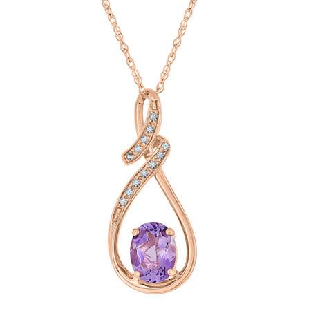 Genuine Amethyst And Lab-created White Sapphire Infinity Pendant Necklace