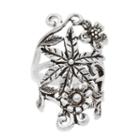 Sparkle Allure Womens Silver Over Brass Cocktail Ring
