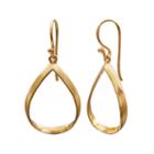 Silver Reflections&trade; 14k Yellow Gold Over Brass Teardrop Hoop Earrings