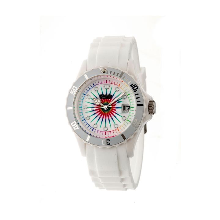 Crayo Unisex Shrine White Silicone-band Watch With Date