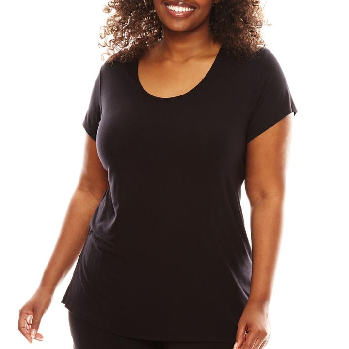 Ambrielle Short-sleeve Sleep Top - Plus