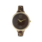 Olivia Pratt Womens Cheetah Print Brown Petite Leather Watch 26356brown
