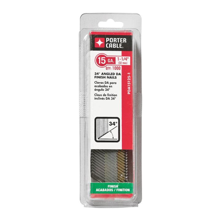 Porter Cable Pda15125-1 1-1/4 15 Gauge Senco Type Angle Finish Nails 1;000 Count