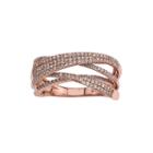 Limited Quantities 1/2 Ct. T.w. Diamond 14k Rose Gold Crossover Ring